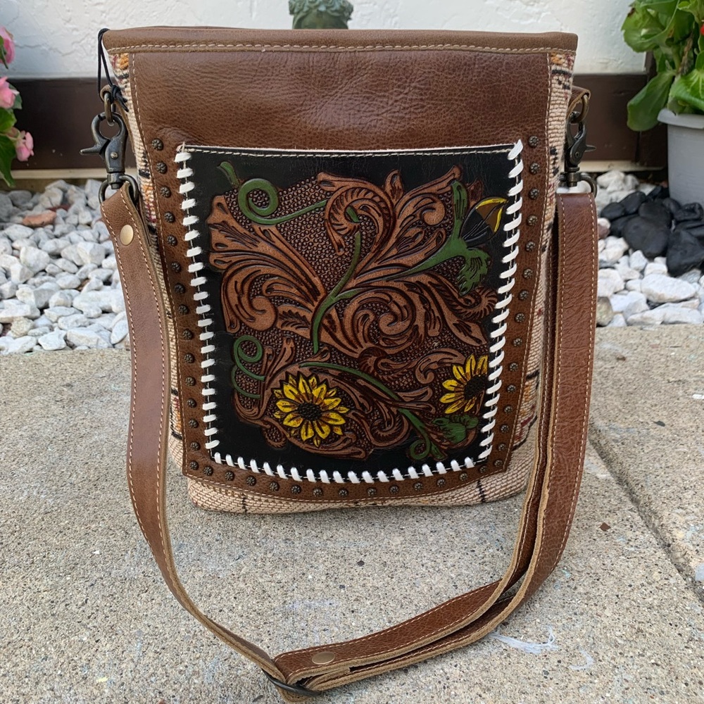 New Bohemian Floral Western Print Tote Bag Handbag - Picture 7 of 14